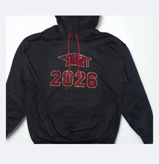 Graduation C/O 2026 Bling Hoodie