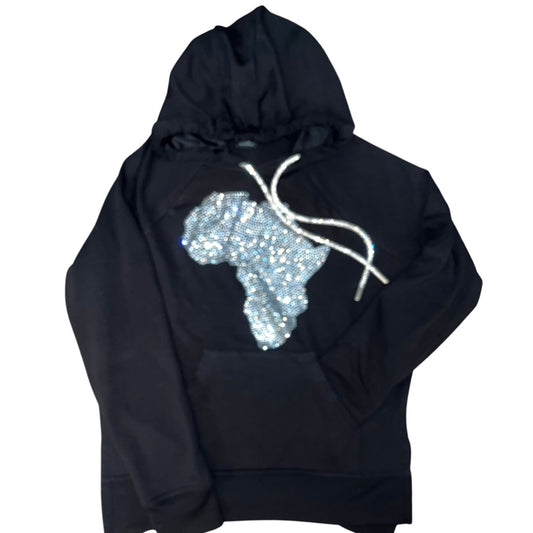 Crystal Rhinestone Africa Hoodie